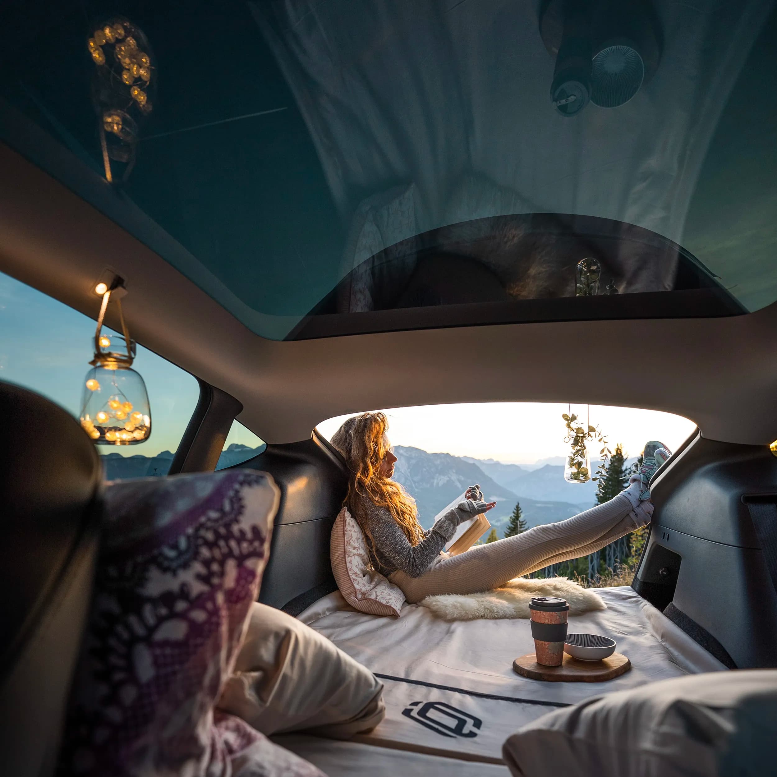 tesla model s camping